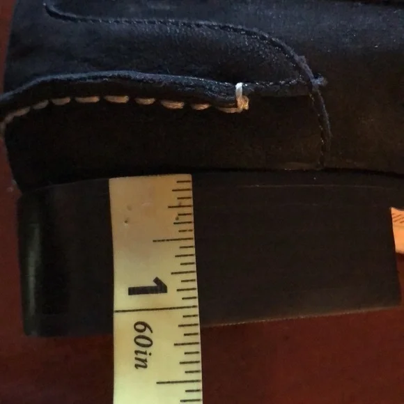 True Ivy Leather Black Ally Nubuck Studds Details Penny Slip On Loafer 8M - Picture 15 of 15